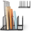 2pcs Heavy-Duty 5-Slot Cutting Board Organizer Rack 5