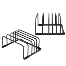 2pcs Heavy-Duty 5-Slot Cutting Board Organizer Rack