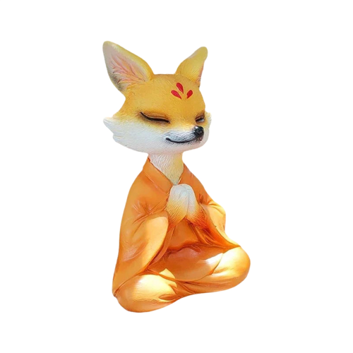 Nine-Tailed Figurines Decor Yellow