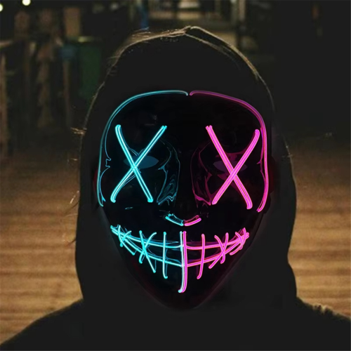 Wireless Halloween Glowing Scary Face Mask LED Purge 2