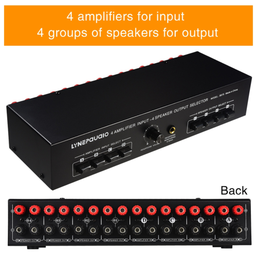 4 in Out Power Amplifier Speaker Selector Switcher 2