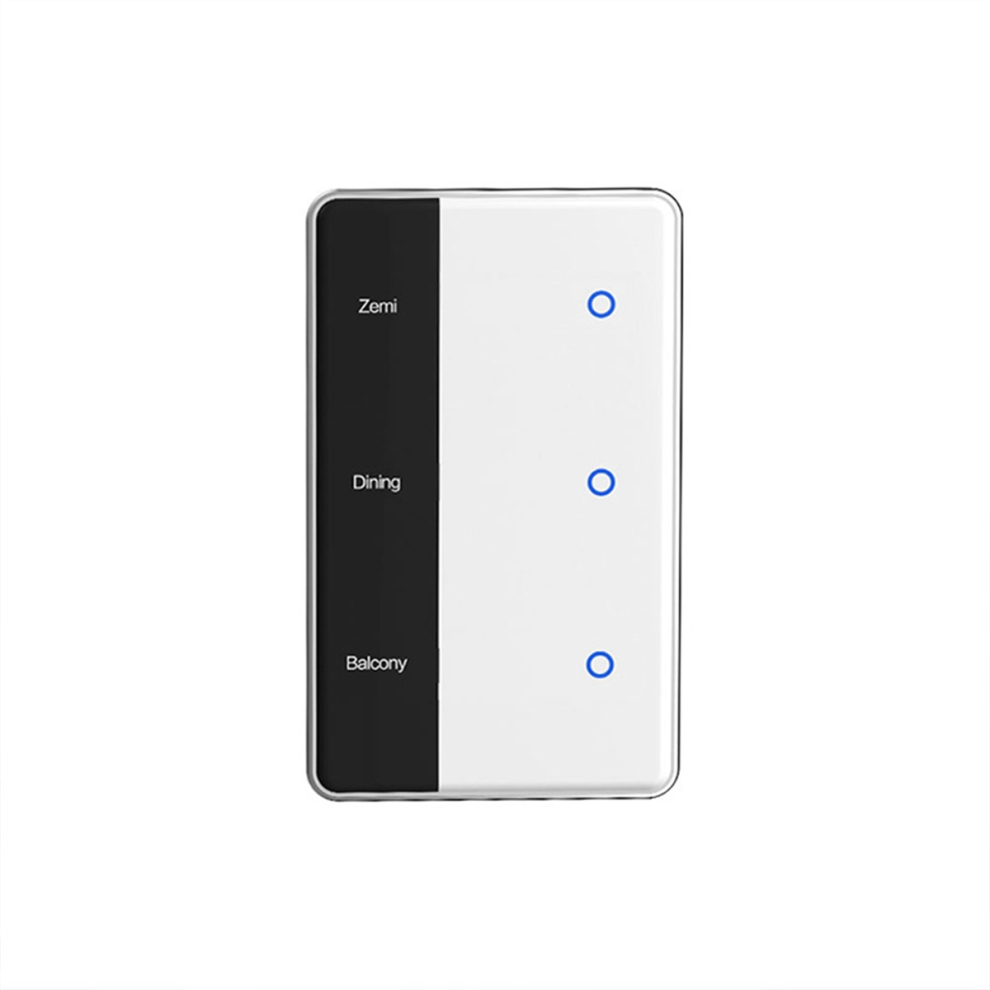 Photos - Other Electrical Equipment Jojomino Matter WIFI DIY Name Switch 3 Gang Smart Touchscreen US Type 