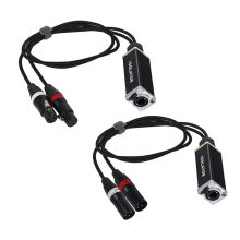 1Pair 2 Channel XLR Network Cable Extender Signal