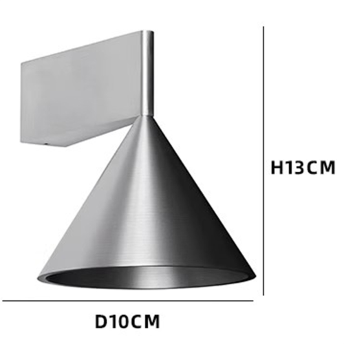 Nordic Brushed Metal Small Wall Lamp, Living Room, Study Silver 2