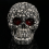 Handmade LED Eyes Resin Skull Head Statues Figurines 5