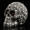 Handmade LED Eyes Resin Skull Head Statues Figurines 3