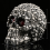 Handmade LED Eyes Resin Skull Head Statues Figurines 7