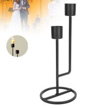 Candeliere in stile nordico 23x9,5 cm/9,1x3,7 in nero