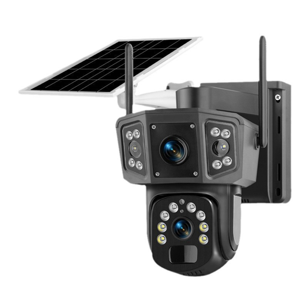 Solar Wifi Security Camera With Dual Lens Ip Surveillance 4853461149728