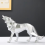 Wolf Statue Animal Figurine Sculpture Decoration Accessories Silver 7