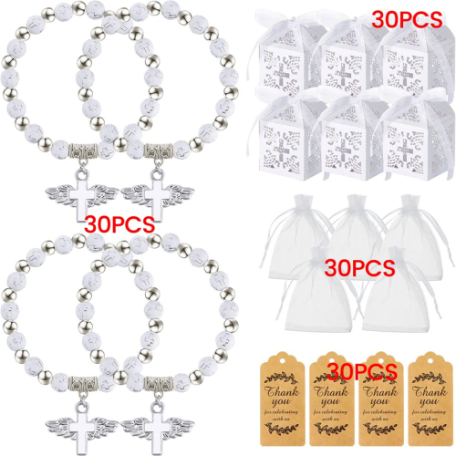 30PC Rosenkranzarmbänder für Taufgeschenke B 2