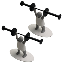 Funny Toilet Shelf 3D Printed Weightlifting Figurine 2pc