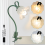 Clip on Light Flower Bedside Table Lamp,Gooseneck Reading Book 5
