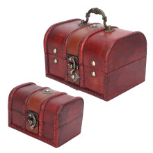 2 Stück Holz-Geschenkbox essentiel Öl, Metall-Scharnier, dekorative Holzaufbewahrungsbox, Geschenk für Zuhause und Büro