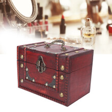 Holz Schmuckkästchen Klein Antikes Mehrzweck Schmuckaufbewahrungsbox für Geschenk Foto-Sammlung Shooting Dekorations-Requisiten