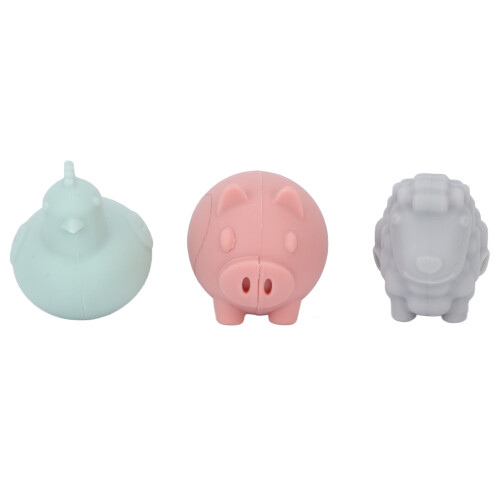 3 pièces de clips de levage de couvercle en silicone en forme d'animal 2