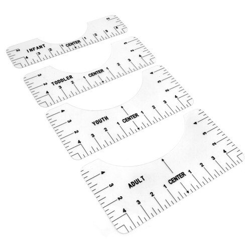 4PCS T-Shirt Ruler Guide Alignment Tool for Adult 2