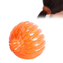 Pinza para el pelo estilo nido de pájaros talla única naranja expandible