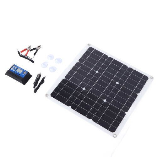 30W Solar Panel Kit with Dual USB & 100A Controller for Car & Boat 1
