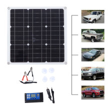 30W Solar Panel Kit with Dual USB & 100A Controller for Car & Boat
