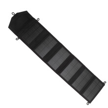 Borsa per pannello solare pieghevole da 20 W, 85x18,5 cm, nera