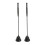 2pcs Black Candle Extinguisher Long Handle Candle 7