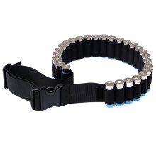 (Black) Tactical Fighter 27 Shell Belt Bandolier Gun Calibre 12 Holder Shotgun Cartridge Belt Military Ammunition Outdoor