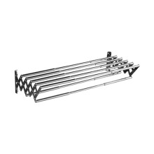 (single row) Telescopic Perforated Towel Rack Stainless Steel Wall Mount Expandable Towel Rack Clothes Shelf Laundry Bathroom Storage Rack