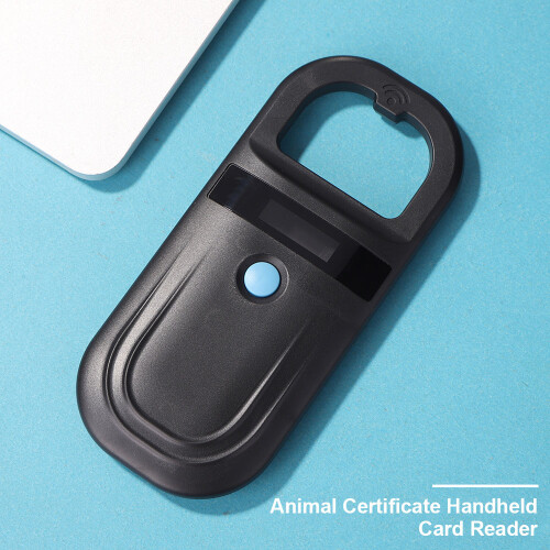 Rechargeable Animal Chip Scanner Handheld OLED 128 Records Black 1