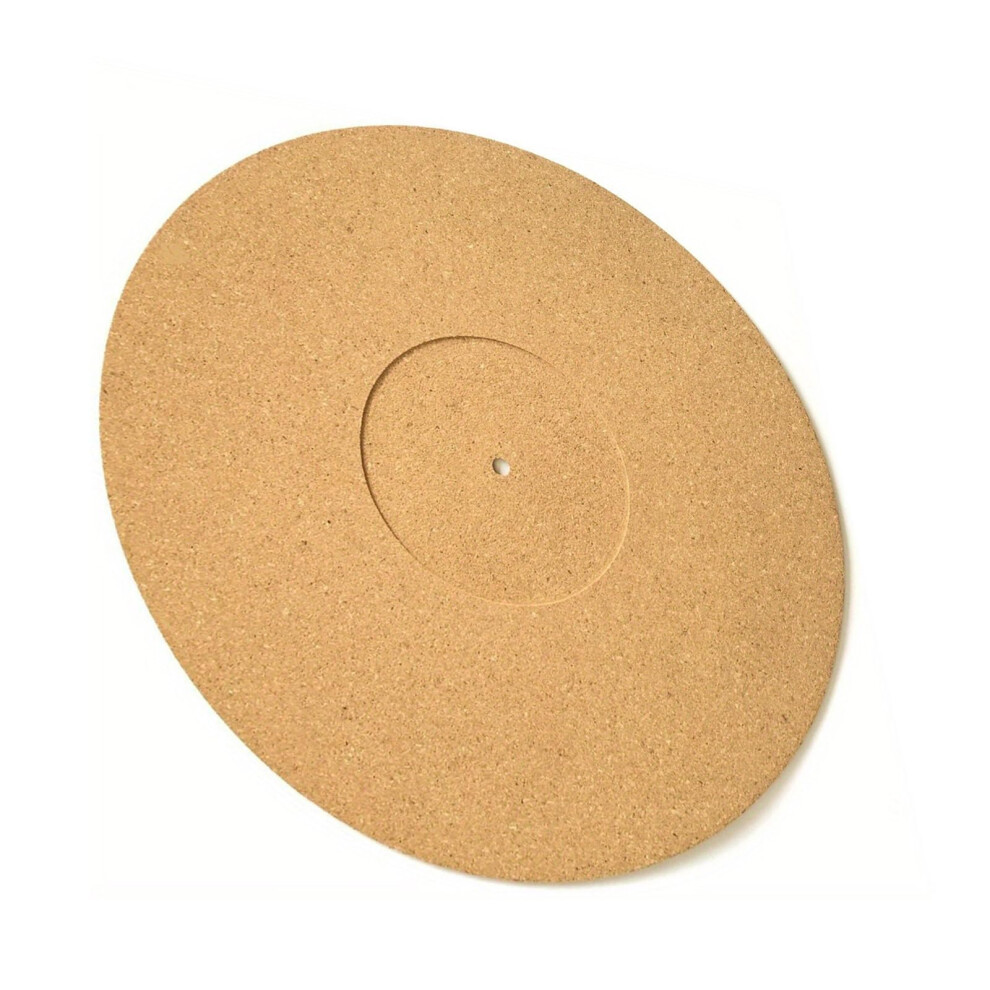 Cork Slipmat For Vinyl Records Players, 12 Inch Antistatic Turntable Mat With Enhanced Bass And Noise Reduction 6482260740096