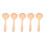 5Pcs Soup Spoon Long Handle Household Wooden 4