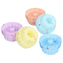 20Pcs Silicone Mini Cake Cup Baking Mold - Reusable & Easy Clean