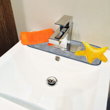 2/4 Stück Wasserhahn-Absorber Matte Spüle Spritzschutz Mikrofaser Spülen-Schutz, Trocknungspads Abtropfmatte für Küche Bad
