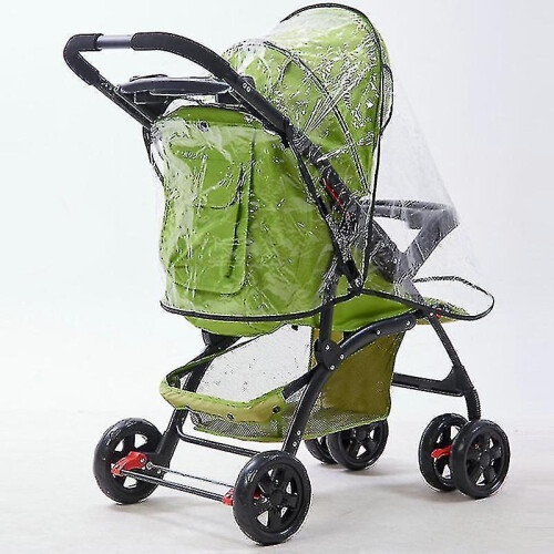 Rain Cover Universal Transparent Waterproof Rain Cover Wind Dust Shield for Stroller 2