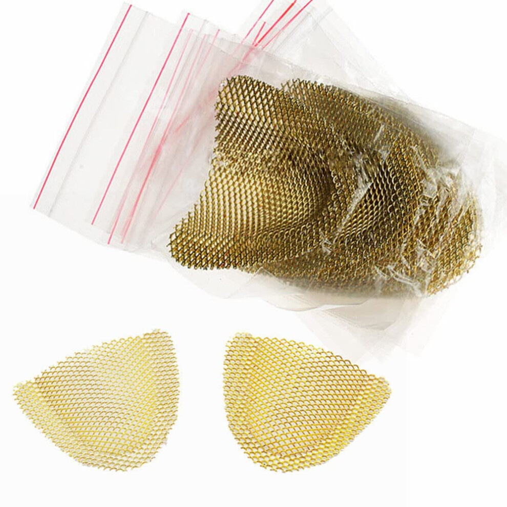 Golden 20 Pcs Metal Palatal Reinforcement Mesh For Upper Acrylic Partial Denture Upper Teeth Support
