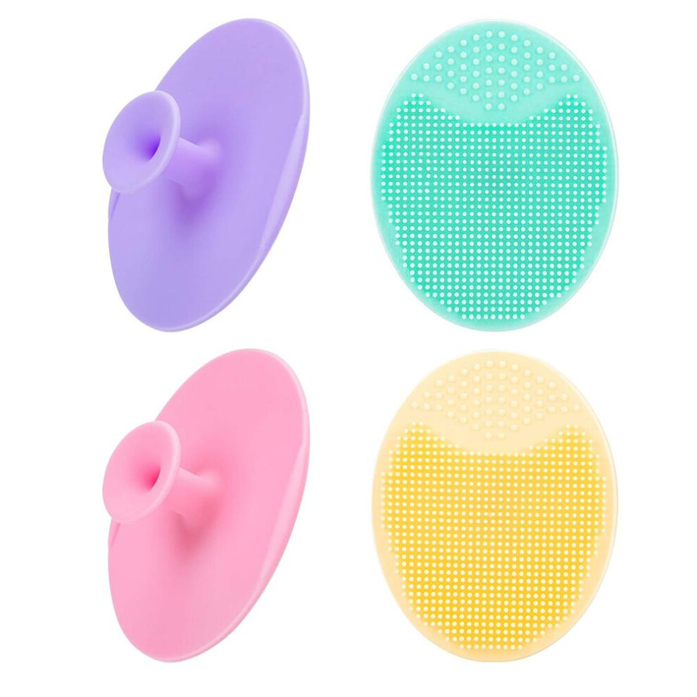 4 Pcs Face Scrubber Silicone Facial Cleansing