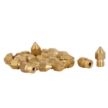 20 Stück MK8 Düsen Set 1,75 mm M6 Gewinde Polierte Extruderdüsen mit Aufbewahrungsbox für 3D-Drucker Ersatz 1,0 mm