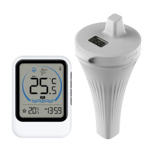 Pool Thermometer IP68 Waterproof Floating Digital Thermometer with LCD Display for Swimming Pool, Aquarium, Spa, Pond