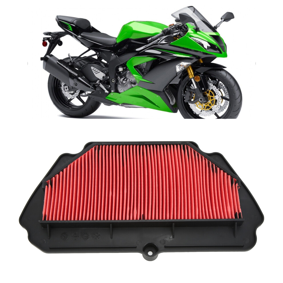 Irregular Pleated Air Filter For Ninja Zx6r 2009Â2013 Red 8781343000866