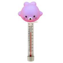 Floating Swimming Pool Water Thermometer for Baby, Spa and Bathtub, Light Purple Fish