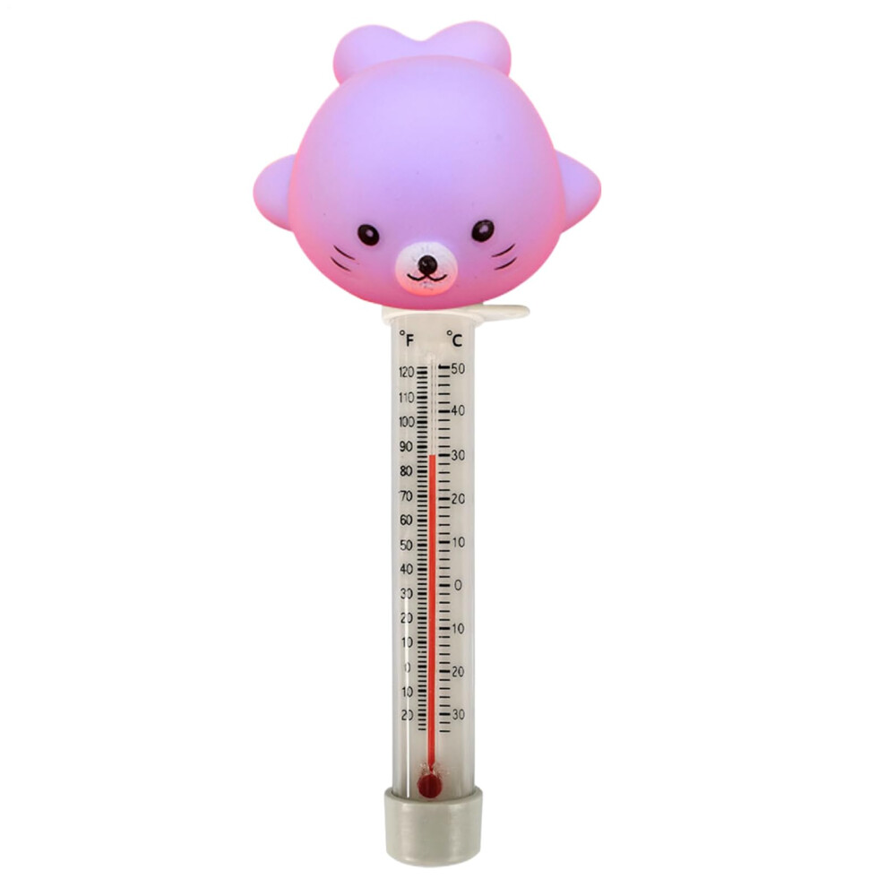 Floating Swimming Pool Water Thermometer For Baby, Spa And Bathtub, Fish Light/Purple