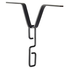 Rain Chain Adapter for Gutter Black V Shape with S Hook, Durable Outdoor Rain Chain Accessory for Rainy Weather