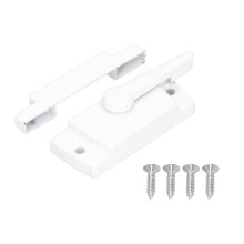 Sash Lock Square Zinc Alloy White Rustproof