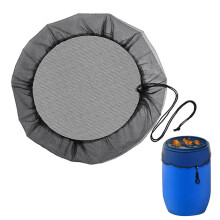 50cm Rain Butt Net Cover with Adjustable Cord, Protective Lid for Rain Buckets and Water Buckets in Outdoor Gardens