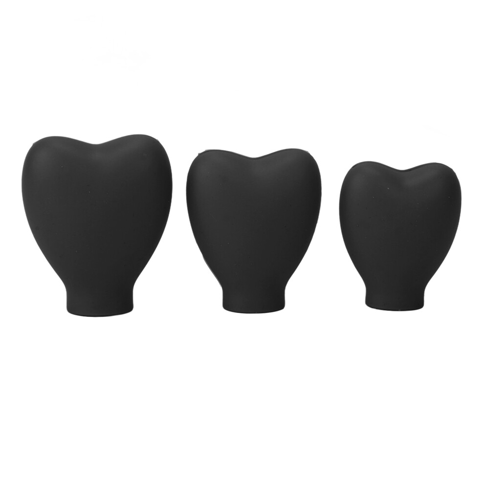 3pcs Makeup Brush Cover Portable Silicone Heart
