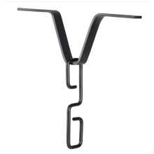 Rain Chain Roof Waste Adapter Chain Hook Black V-Shaped Adjustable Length Fits Most Gutters Compatible with Standard Sizes