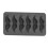Mustache Shaped Silicone Mold Black Food Grade 6