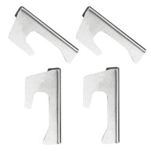 4 Pieces Stainless Steel Fire Plate Spacer Set, Adjustable Fire Drum Replacement for Kettle Grill, BBQ Discs, Fire Plates