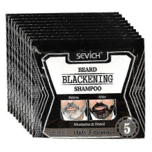 10pcs 5mins Blackening Beard Shampoo Dye Beard Into Black Herb Natural Faster Blackening Beard Coloring Removal High Quality