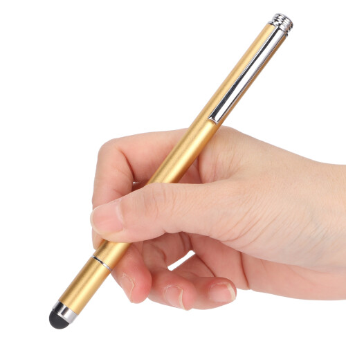 Stylet doré à deux fonctions en alliage d'aluminium, compact 2